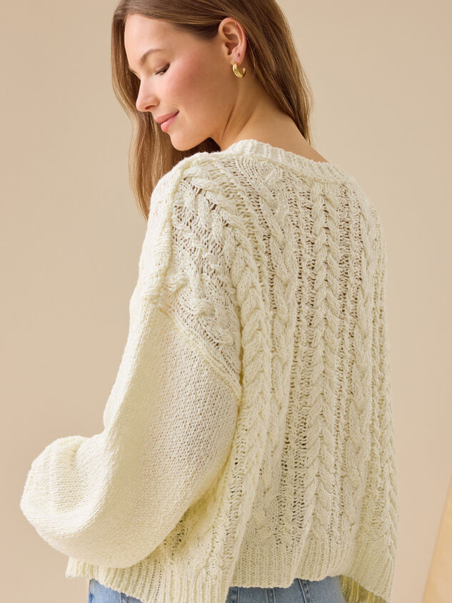 Dani Cable Tie Front Sweater Detail 5 - TULLABEE