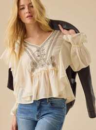 Paloma Chiffon Beaded Top Detail 2 - TULLABEE