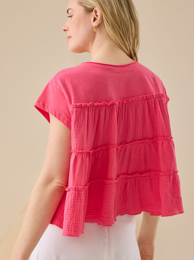 Rebecca Tiered Babydoll Top Detail 3 - TULLABEE