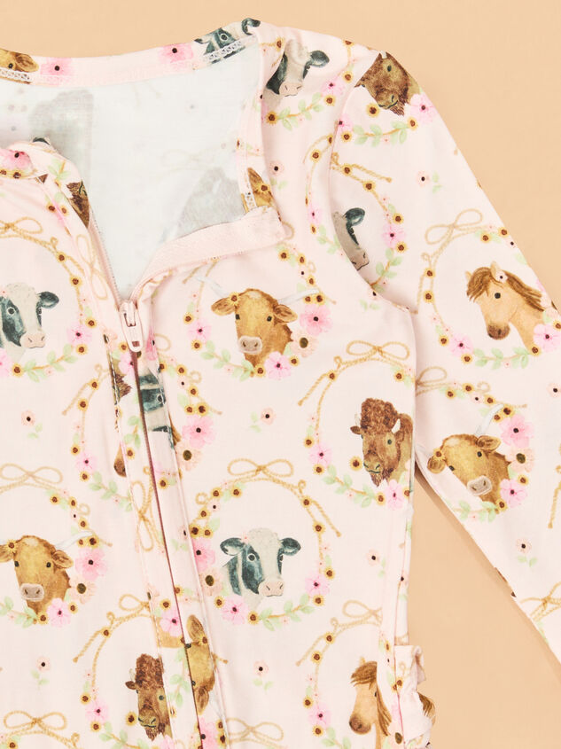 Floral Farm Friends Footie Detail 3 - TULLABEE