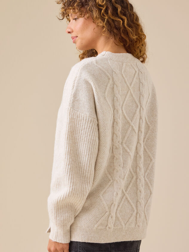 Halia Cable-Knit Sweater Detail 5 - TULLABEE