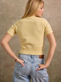 Nova Cashmere Cropped Sweater Detail 7 - TULLABEE