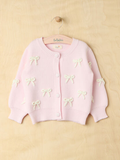 Georgie Bow Baby Cardigan - TULLABEE