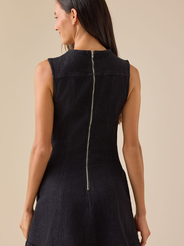 Reya Denim Mini Dress Detail 5 - TULLABEE