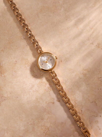 Skinny Oval Face Link Watch - TULLABEE