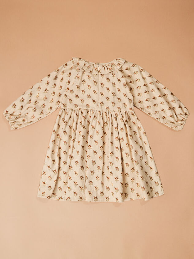 Anne Floral Corduroy Dress Detail 3 - TULLABEE