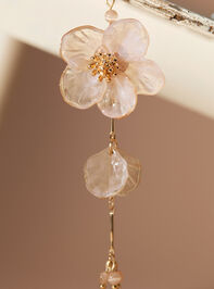 Linear Flora Dangle Earrings Detail 2 - TULLABEE