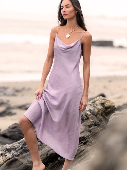 Eva Satin Midi Dress - TULLABEE