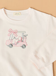 Golf Cart Embroidered Sweatshirt Detail 2 - TULLABEE