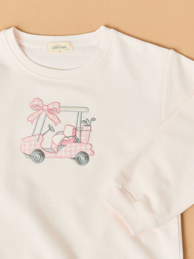 Golf Cart Embroidered Sweatshirt Detail 2 - TULLABEE