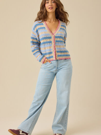 Hagen Striped Cardigan - TULLABEE