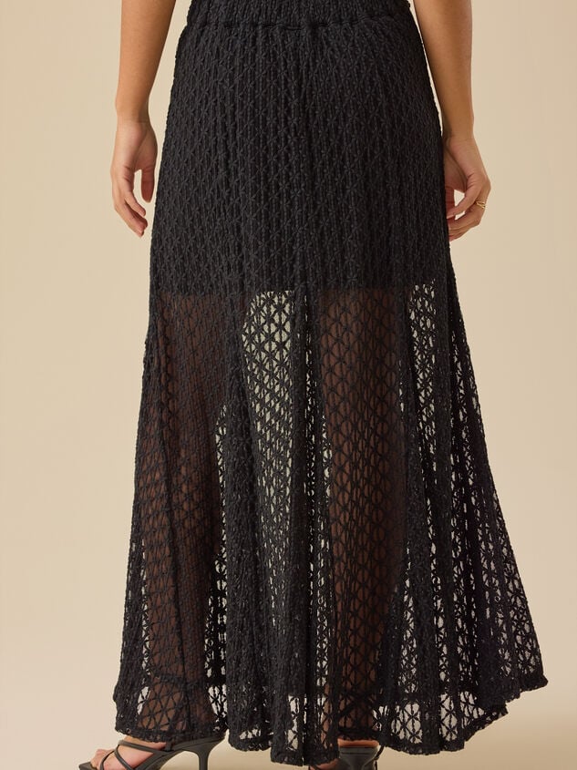 Kennedy Lace Midi Skirt Detail 5 - TULLABEE