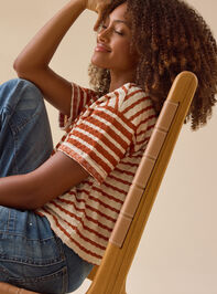 Vala Striped Knit Top Detail 2 - TULLABEE
