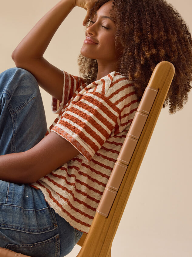 Vala Striped Knit Top Detail 2 - TULLABEE