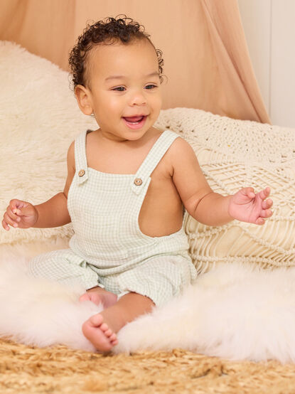 Kyle Gingham Overalls - TULLABEE