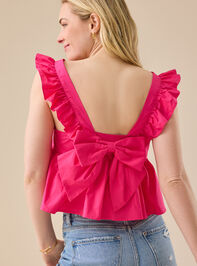 Betsy Bow Back Babydoll Tank Detail 4 - TULLABEE