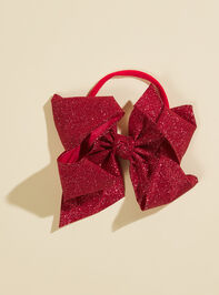 Glitter Bow Headband Detail 2 - TULLABEE