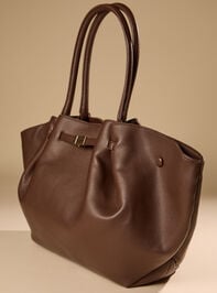 Kaia Belted Pull Tote Detail 2 - TULLABEE