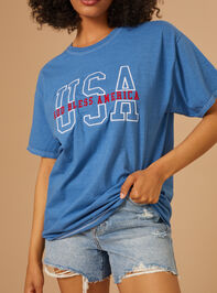 Bless The USA Graphic Tee Detail 3 - TULLABEE