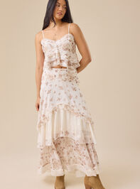 Becca Ruffle Tier Midi Skirt Detail 2 - TULLABEE
