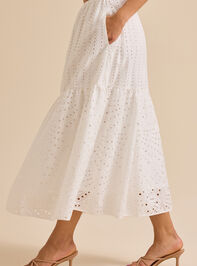 April Eyelet Midi Skirt Detail 3 - TULLABEE