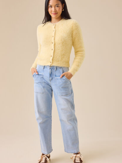 Camelia Fuzzy Cardigan - TULLABEE