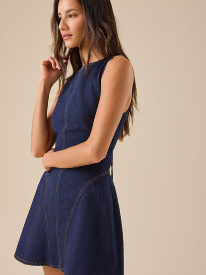 Winona Denim Mini Dress - TULLABEE