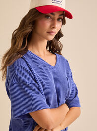 Alessia Ribbed Tunic Top Detail 3 - TULLABEE
