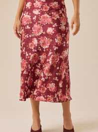 Cassidy Floral Midi Skirt Detail 3 - TULLABEE