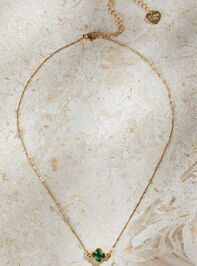 Merry Little Christmas Clover Necklace Detail 2 - TULLABEE