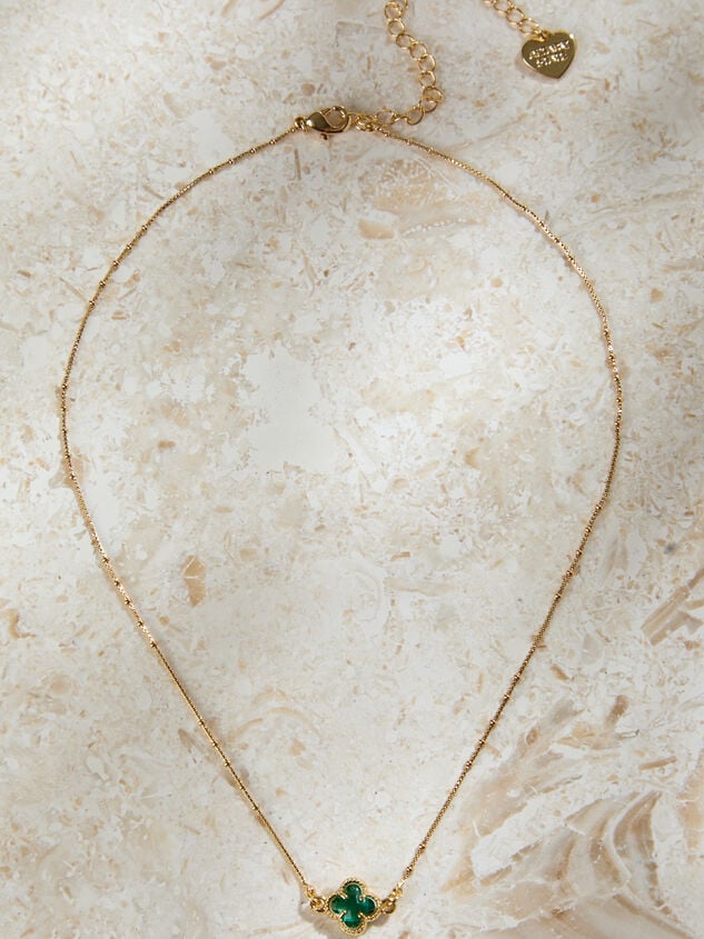 Merry Little Christmas Clover Necklace Detail 2 - TULLABEE