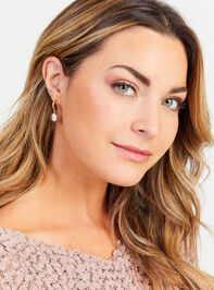 Dainty Flower Mini Hoops Detail 3 - TULLABEE