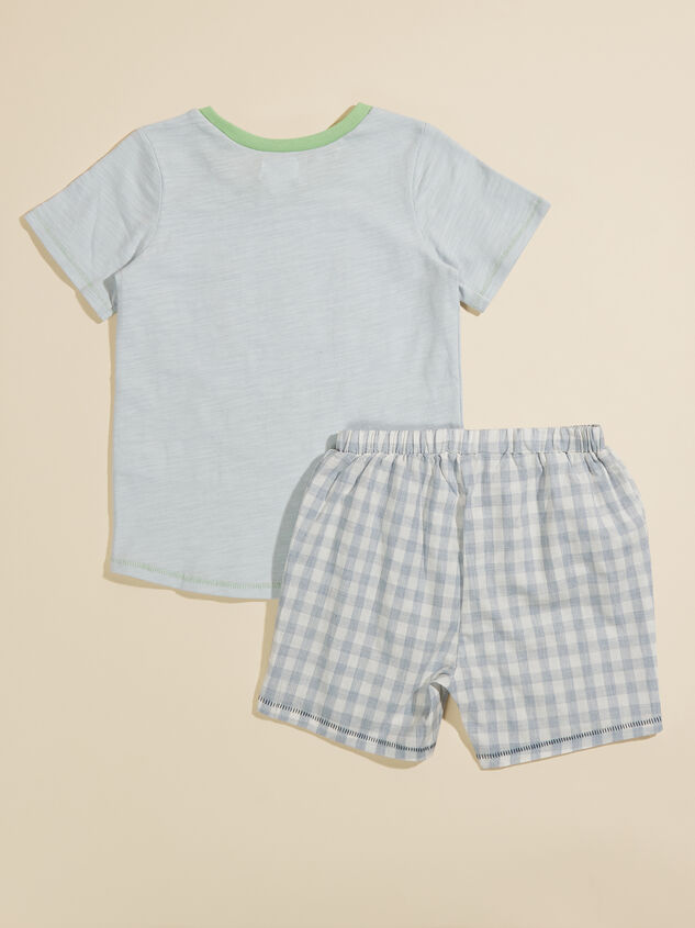 Rabbit Tee and Gingham Shorts Set by Mudpie Detail 3 - TULLABEE