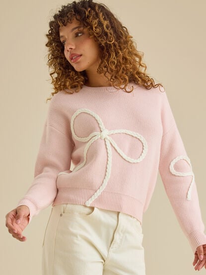 Braided Bow Mama Sweater - TULLABEE