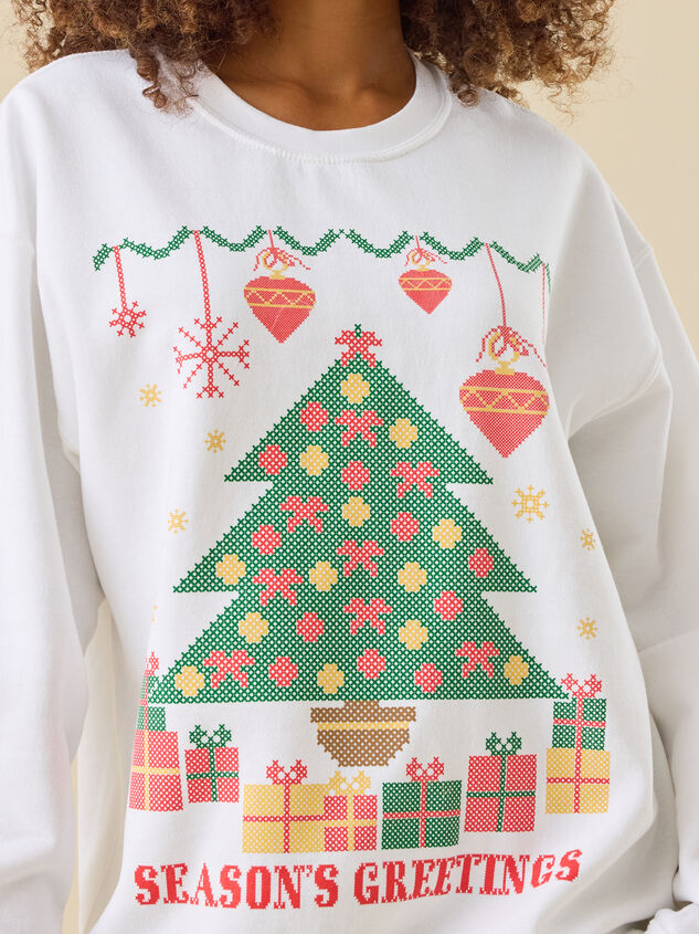 Season's Greetings Crewneck Detail 4 - TULLABEE