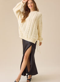 Bonnie Cable-Knit Sweater Detail 2 - TULLABEE