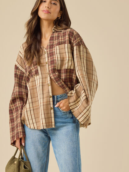 Adelaide Mixed Plaid Top - TULLABEE