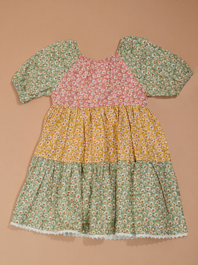 Landon Floral Toddler Dress and Headband Set Detail 2 - TULLABEE