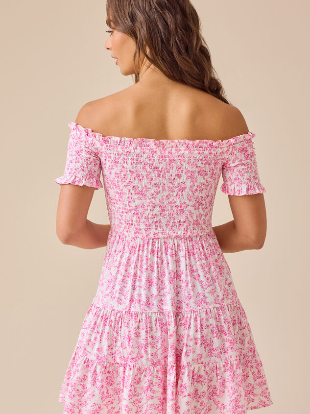 Clarita Floral Mini Dress Detail 4 - TULLABEE