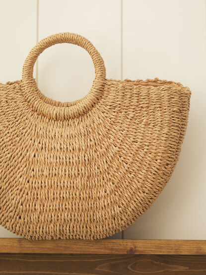 O-Ring Straw Tote Bag - TULLABEE