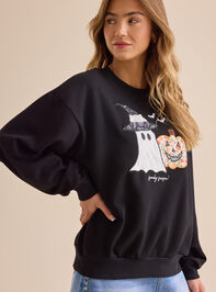 Spooky Season Sweatshirt Detail 3 - TULLABEE