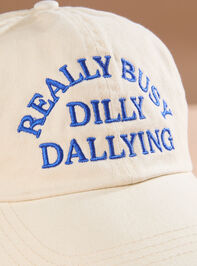 Really Busy Dilly Dallying Baseball Cap Detail 2 - TULLABEE
