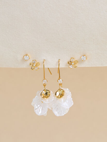 Elouise Flower Glitz Earring Pack - TULLABEE