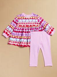 Cheerful Hearts Dress and Legging Toddler Set - TULLABEE