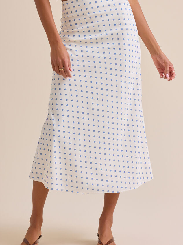 Ellie Polka Dot Maxi Skirt Detail 3 - TULLABEE