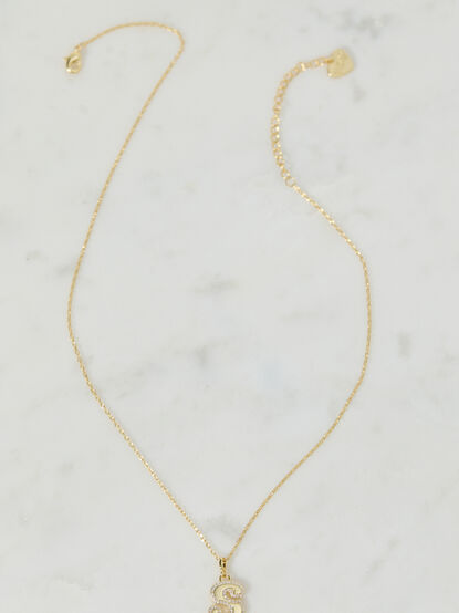 18K Gold Signature Letter Necklace -S - TULLABEE