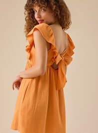 Estelle Gauze Mini Dress Detail 2 - TULLABEE