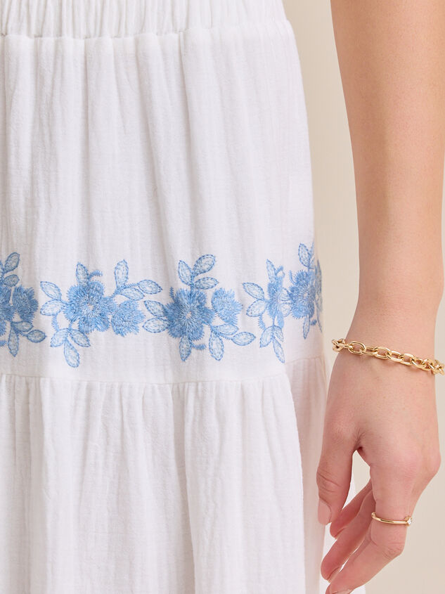 Addy Embroidered Maxi Skirt Detail 3 - TULLABEE