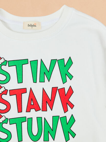 Stink Stank Stunk Graphic Sweatshirt - TULLABEE