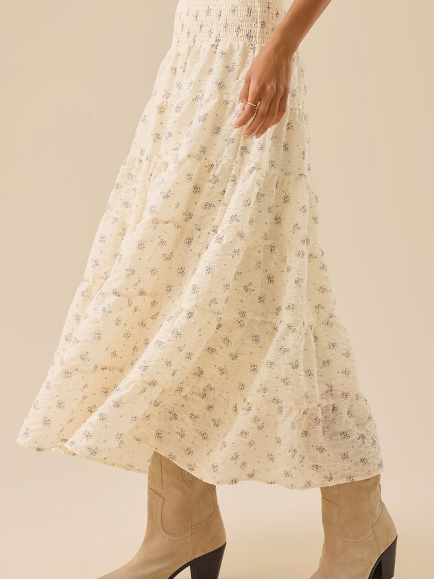 Isla Tiered Midi Skirt Detail 4 - TULLABEE
